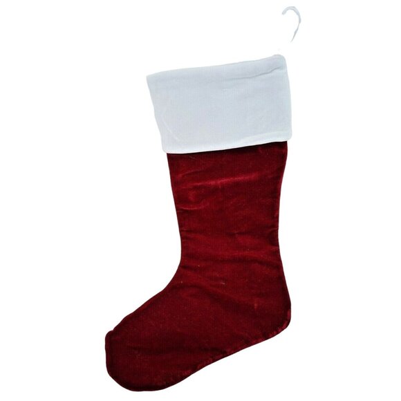 Holiday Home Monogrammed G Red and White 16 Inch Christmas Stocking New - Picture 2 of 4